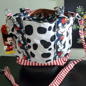 Mickey Mouse Polka Dot and Striped Handbag